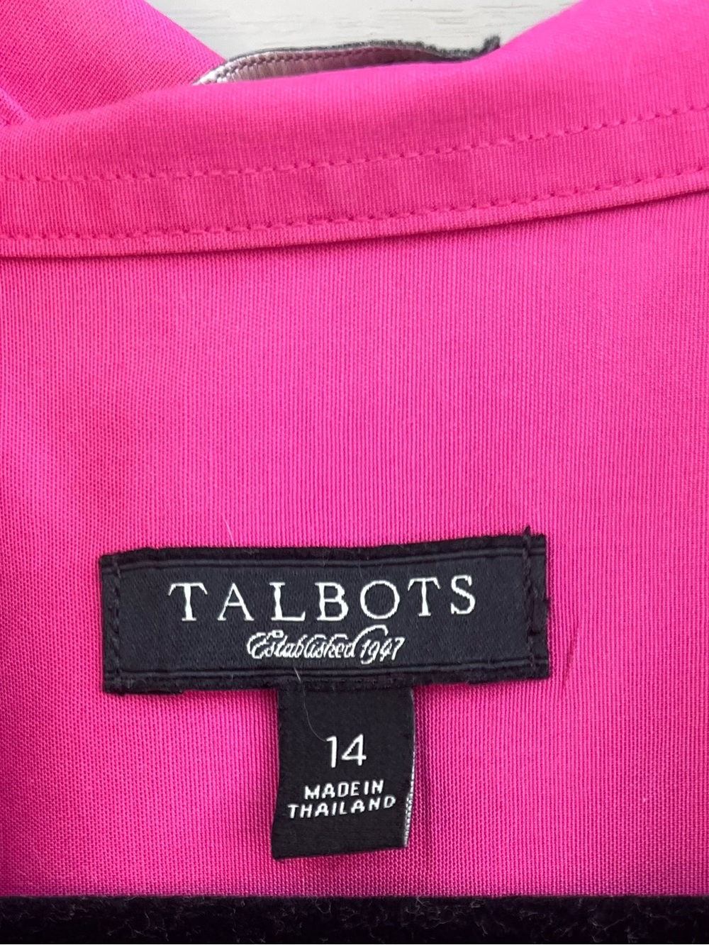 Talbots Fuchsia Button-Down Blouse - Picture 2 of 8